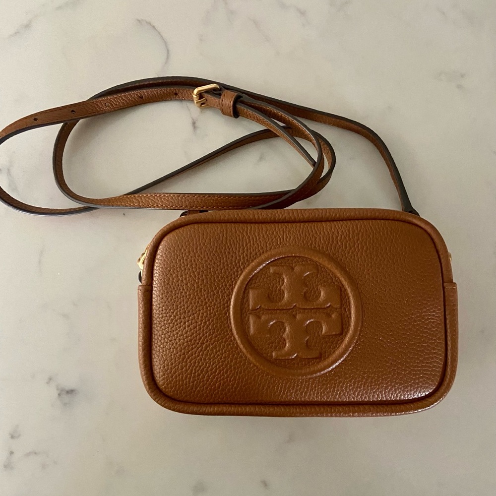 Tory Burch Perry Bombe Mini Bag in Light Umber